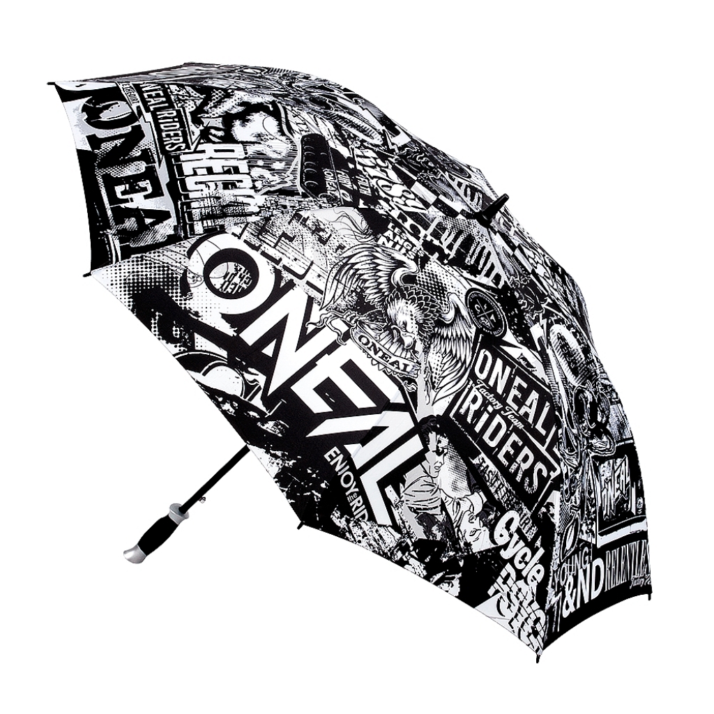 Зонт Moto ATTACK черно-белый