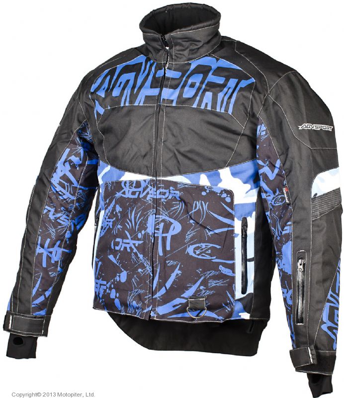 Снегоходная куртка Taiga, черная/синяя