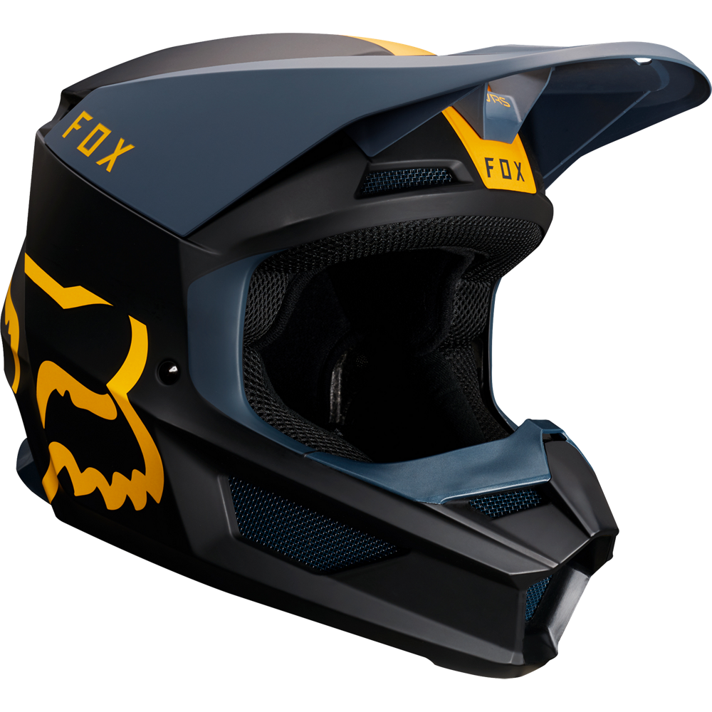 Fox Racing V1 Mata 2019 шлем кроссовый, черно-желтый