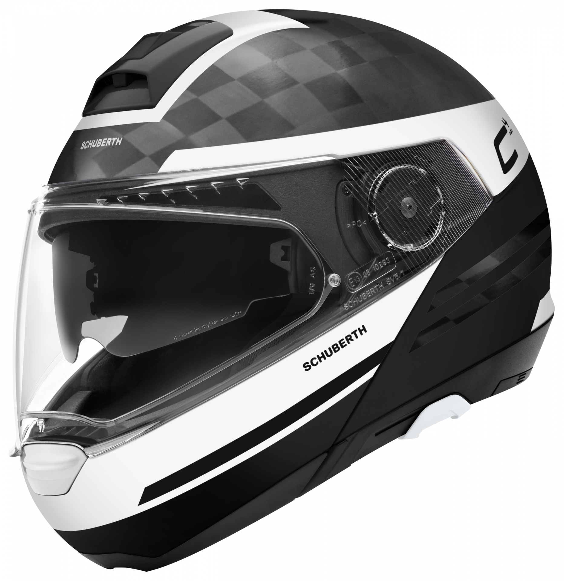 Шлем Schuberth C4 Pro Carbon Tempest Черный/Белый