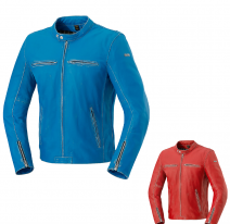 X73715 (Синий, L), Куртка кожаная  IXS SONDRIO, мужской(ие), размер L, цвет синий