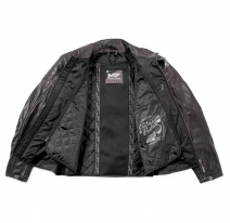 M08514 (Черный, S), Куртка кожаная  MOTEQ Gunner, мужской(ие), размер S, цвет черный