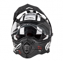 0817-60 (черный/белый, S), Шлем кроссовый со стеклом Sierra II TORMENT