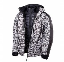 A02530 (черный/белый, S), Куртка снегоходная AGVSPORT Pixel, мужской(ие), размер S, цвет черный