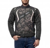M01507 (Черный/Серый, L), Куртка текстильная SKULL
