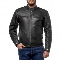 M08513 (Черный, S), Куртка кожаная  MOTEQ Atlas, мужской(ие), размер S, цвет черный