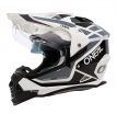 0818-08 (белый/черный, S), Шлем кроссовый со стеклом O'NEAL Sierra R V24 белый, глянец, размер S, цвет белый/черный