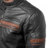 M08511 (черный/коричневый, S), Куртка кожаная  MOTEQ Challenger, мужской(ие), размер S, цвет черный